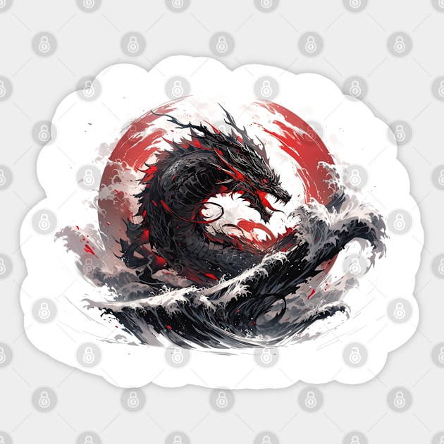 Jörmungandr Sticker by MythicLegendsDigital